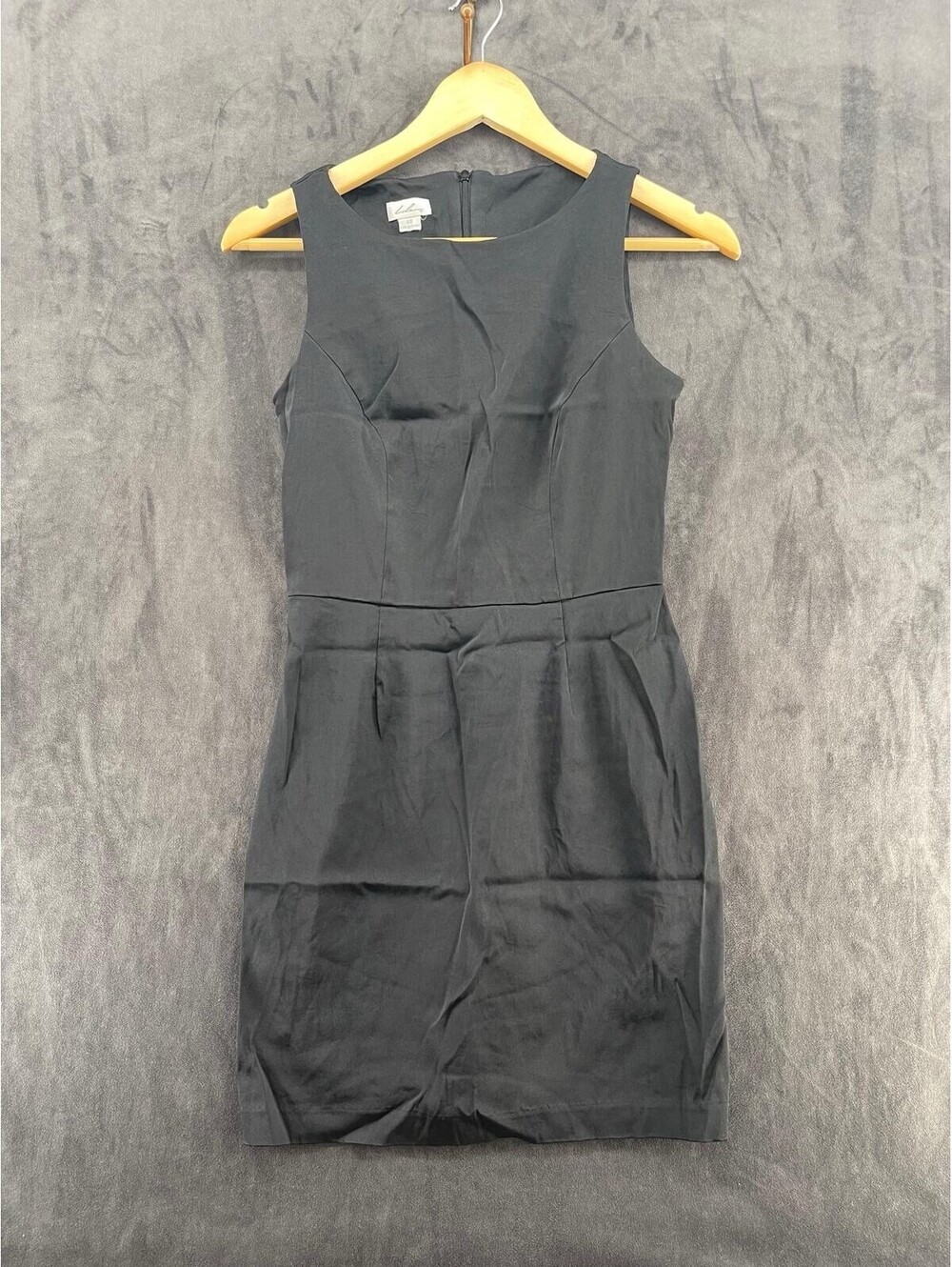 Lola Made In France Black Sleeveless Sheath Dress Women Size 40 Stretch